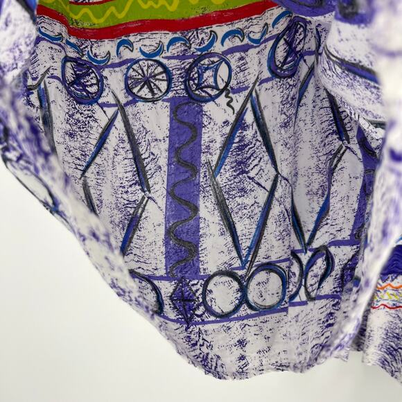 Vintage Ali Miles Short Sleeve Blouse & Pants Set TieDye 80's USA Made Women 12 - Picture 11 of 14